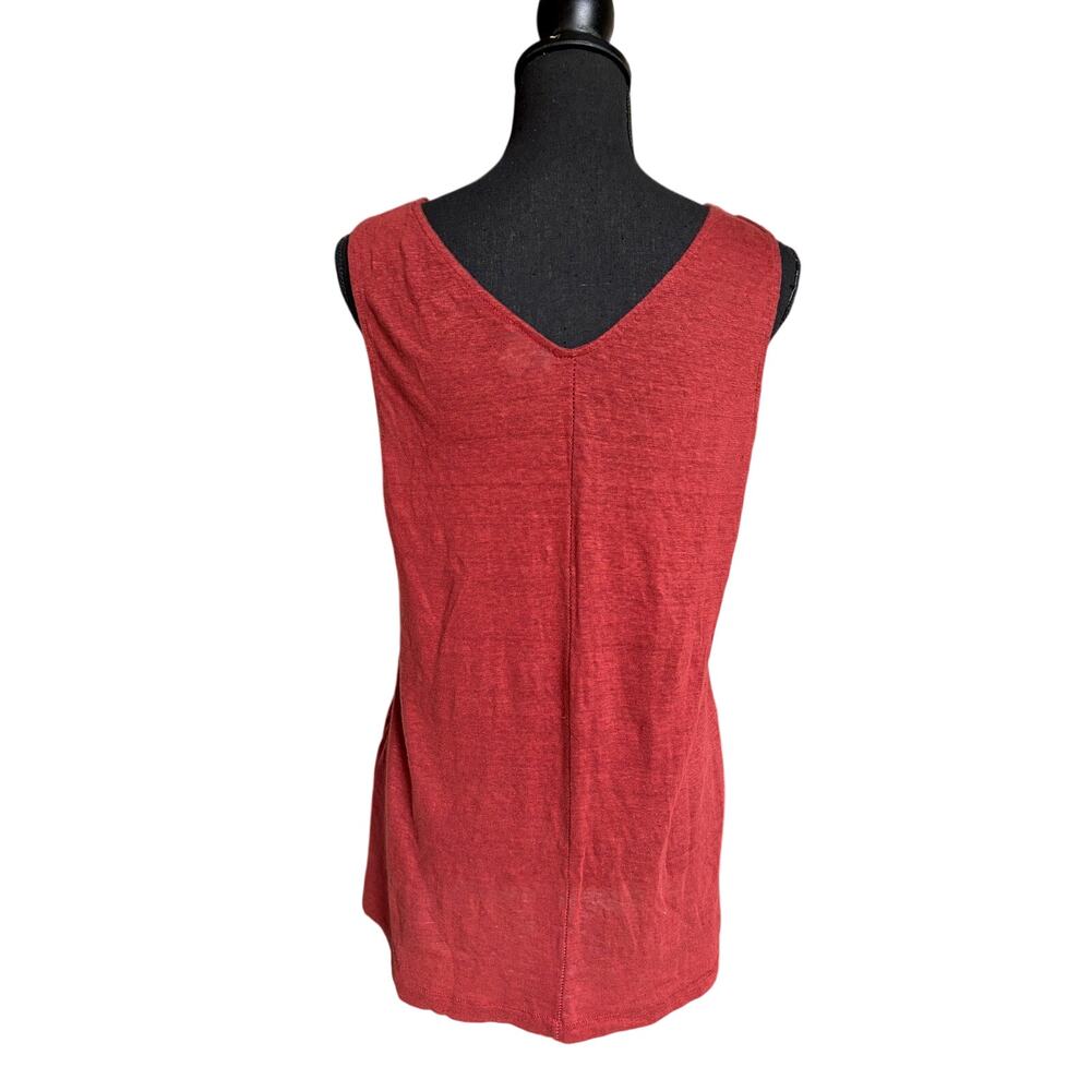Sundance 100% Linen Tank Top (Rust) - Large - Picture 2 of 6